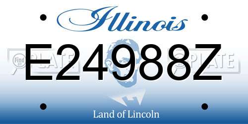 E24988Z Illinois License Plate