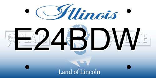 E24BDW Illinois License Plate