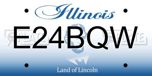E24BQW Illinois License Plate