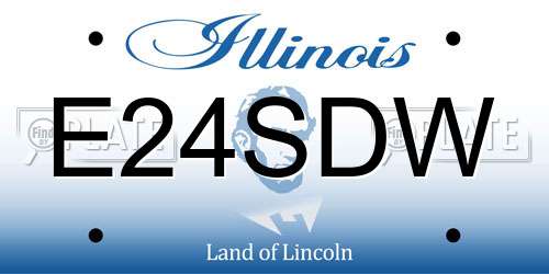 E24SDW Illinois License Plate