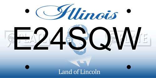 E24SQW Illinois License Plate