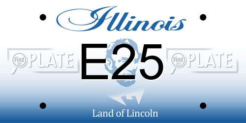 E25 Illinois License Plate