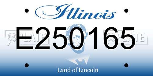 E250165 Illinois License Plate
