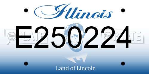E250224 Illinois License Plate