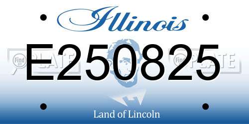 E250825 Illinois License Plate