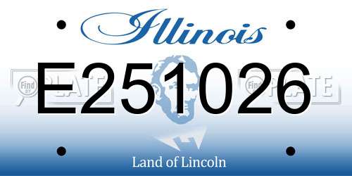E251026 Illinois License Plate