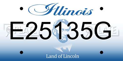 E25135G Illinois License Plate