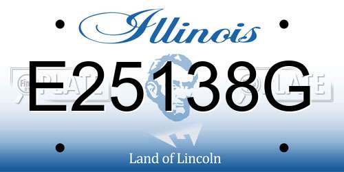 E25138G Illinois License Plate