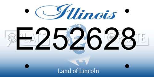 E252628 Illinois License Plate