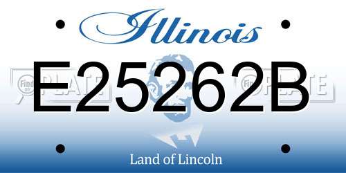 E25262B Illinois License Plate