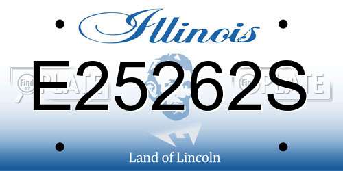 E25262S Illinois License Plate