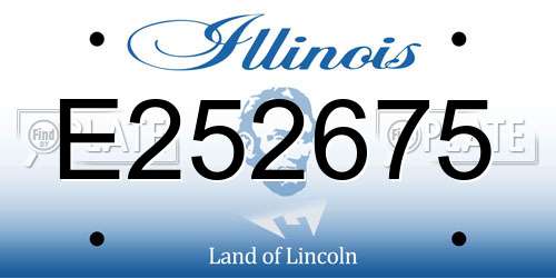 E252675 Illinois License Plate