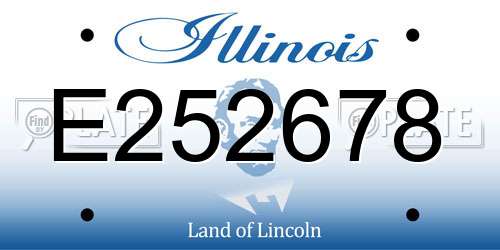E252678 Illinois License Plate