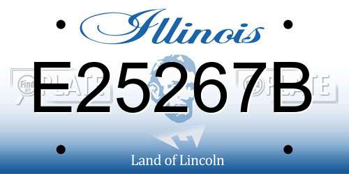 E25267B Illinois License Plate