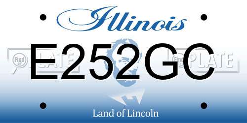 E252GC Illinois License Plate