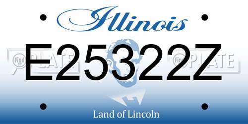 E25322Z Illinois License Plate