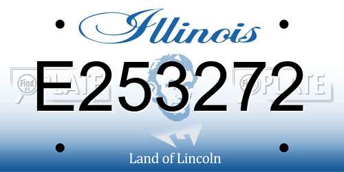 E253272 Illinois License Plate
