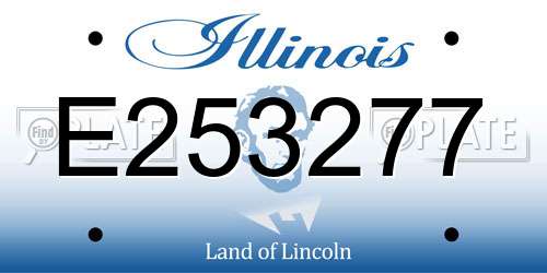 E253277 Illinois License Plate