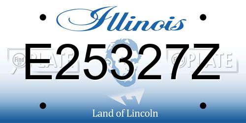 E25327Z Illinois License Plate