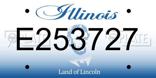 E253727 Illinois License Plate