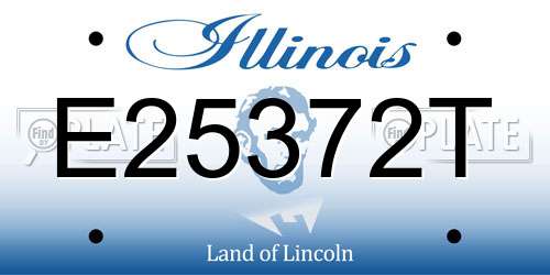 E25372T Illinois License Plate