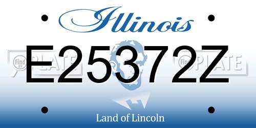 E25372Z Illinois License Plate
