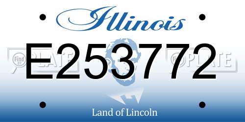 E253772 Illinois License Plate