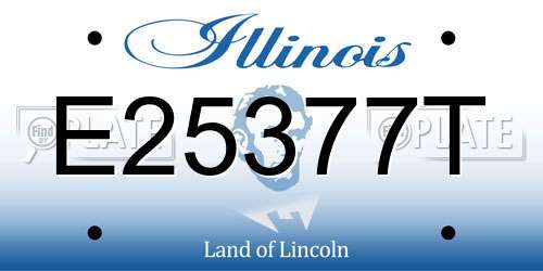 E25377T Illinois License Plate