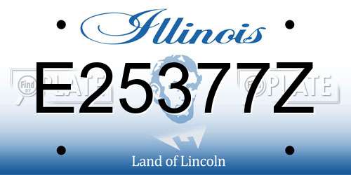 E25377Z Illinois License Plate