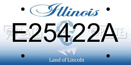 E25422A Illinois License Plate