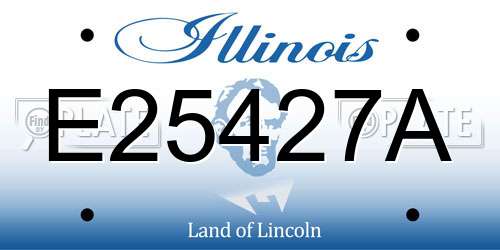 E25427A Illinois License Plate