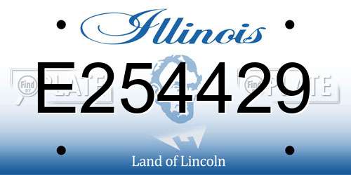 E254429 Illinois License Plate