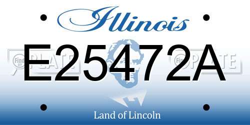 E25472A Illinois License Plate