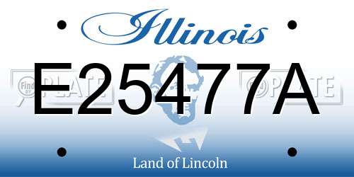 E25477A Illinois License Plate