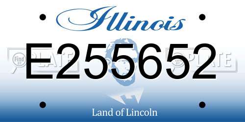 E255652 Illinois License Plate