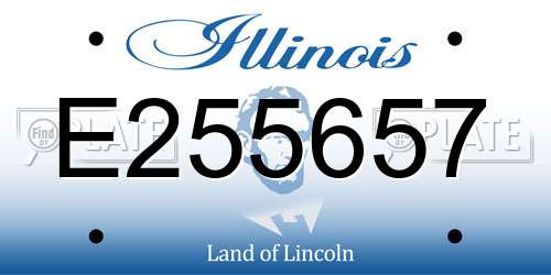 E255657 Illinois License Plate