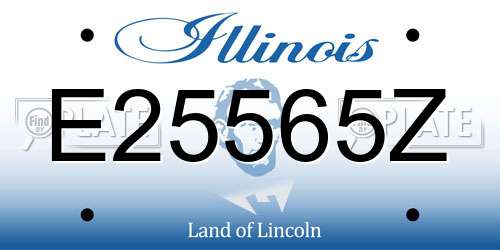 E25565Z Illinois License Plate