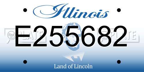 E255682 Illinois License Plate