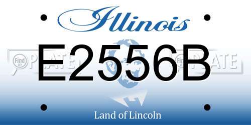 E2556B Illinois License Plate