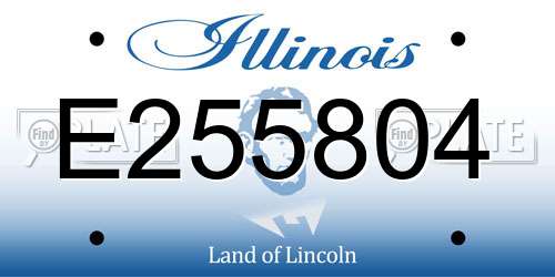 E255804 Illinois License Plate