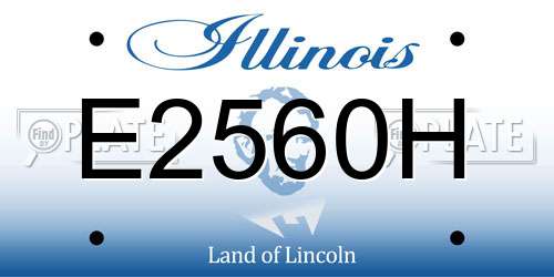 E2560H Illinois License Plate