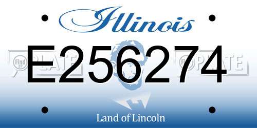 E256274 Illinois License Plate