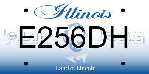E256DH Illinois License Plate