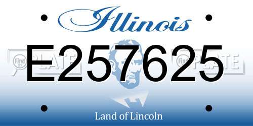 E257625 Illinois License Plate