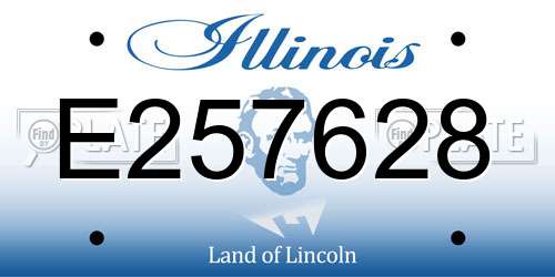 E257628 Illinois License Plate