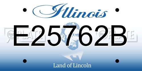 E25762B Illinois License Plate