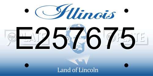E257675 Illinois License Plate