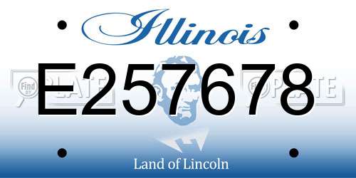 E257678 Illinois License Plate