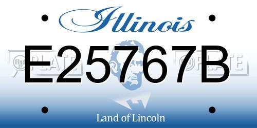 E25767B Illinois License Plate