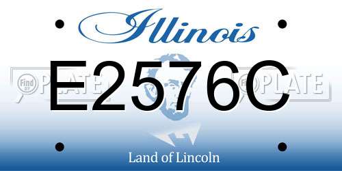 E2576C Illinois License Plate